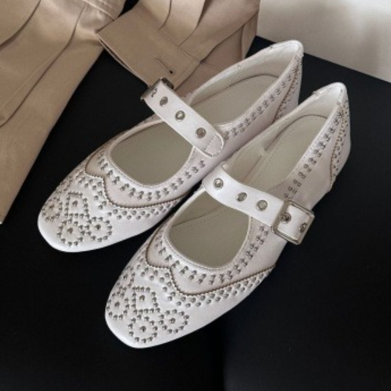 Women'S Fashion Brand Shoes - Damskie baleriny Mary Jane z okrągłym