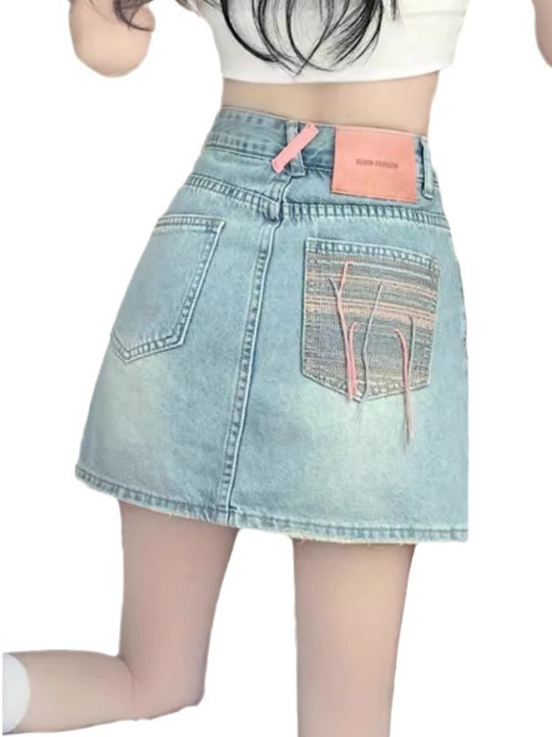 Denim Shorts Women - Damska spódnico-spodenki z denimu w stylu