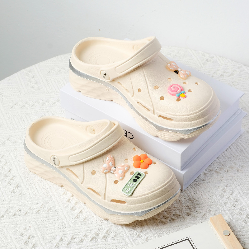 Women'S Fashion Korea - Damskie chodaki, oddychające, podwyższające, buty typu