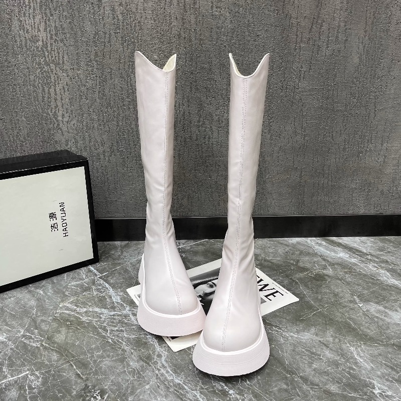 Women'S Fashion Korea - Damskie Nowe Proste Botki na Platformie