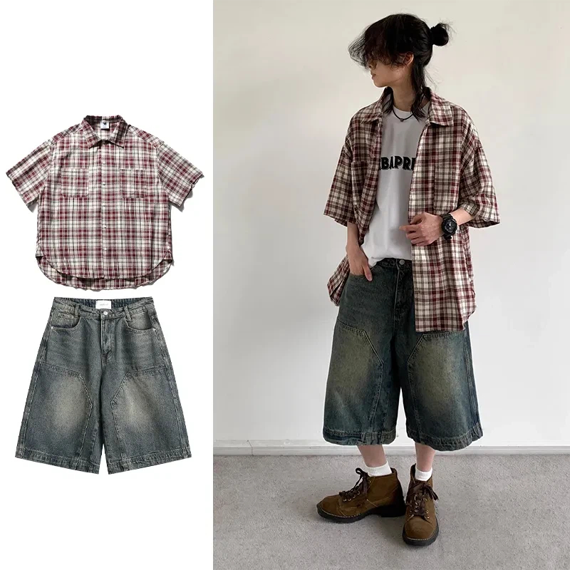 Denim Shorts Women - Męski i damski zestaw w stylu