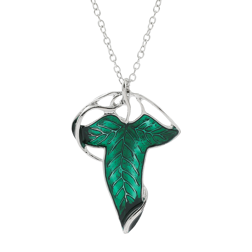 Women Fashion Necklace - Naszyjnik z zawieszką w kształcie zielonego