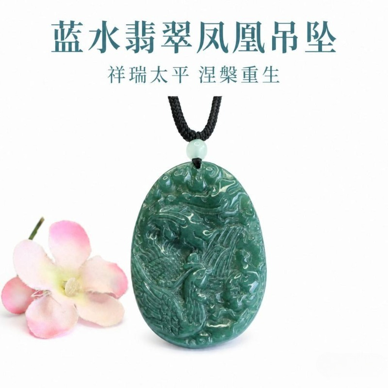 Women Fashion Necklace - Prawdziwy Naturalny Szmaragdowy Jadeitowy Naszyjnik z