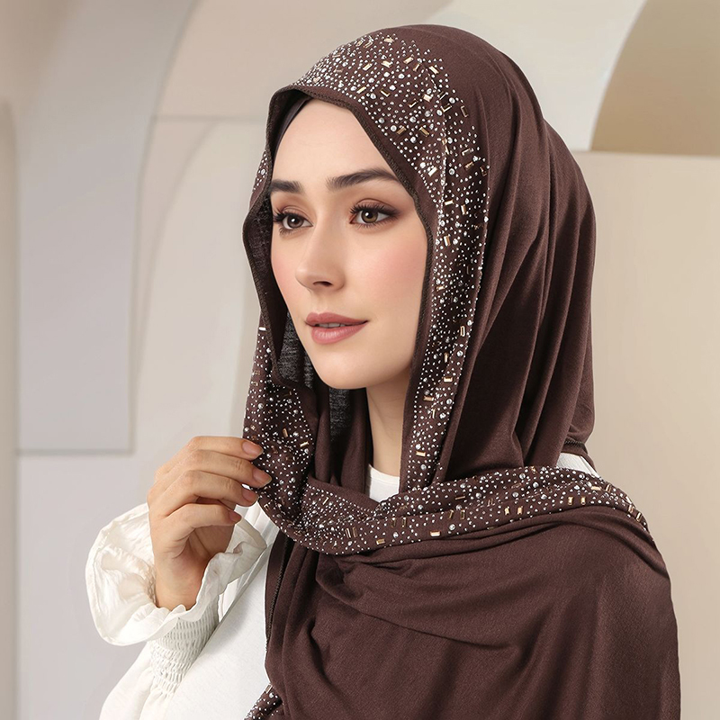 Women'S Fashion Headbands - Ramadan Muzułmańska Błyszcząca Chusta Hidżab z