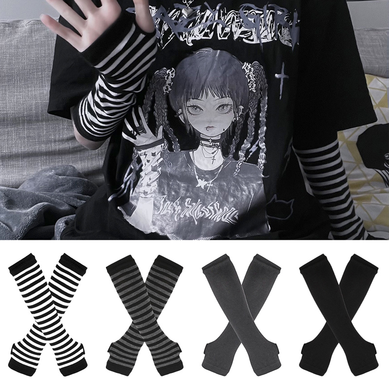 Women Fashion Gloves - Damskie gotyckie rękawiczki bez palców z