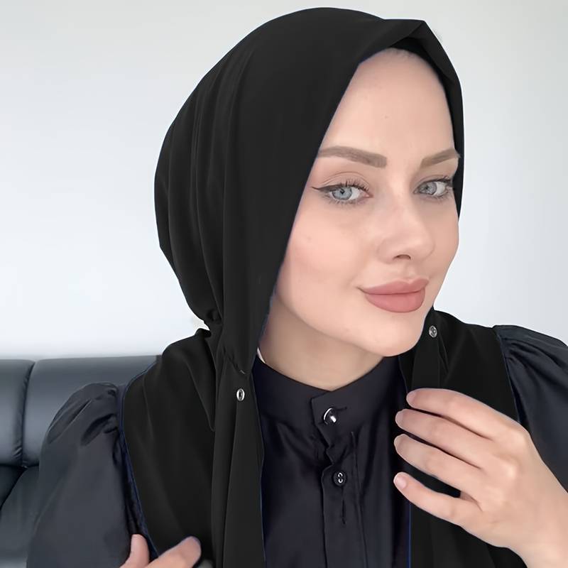 Women Fashion Simple - Muzułmańska moda, prosta, jednokolorowa czapka z
