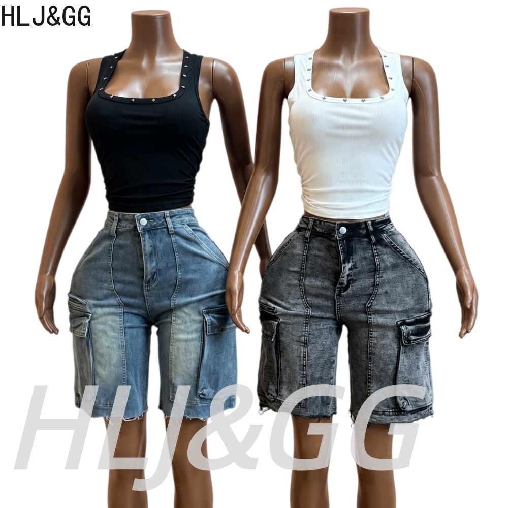 HLJ&GG Modne jeansowe szorty z – Women Fashion Jeans Top recenzja i cena