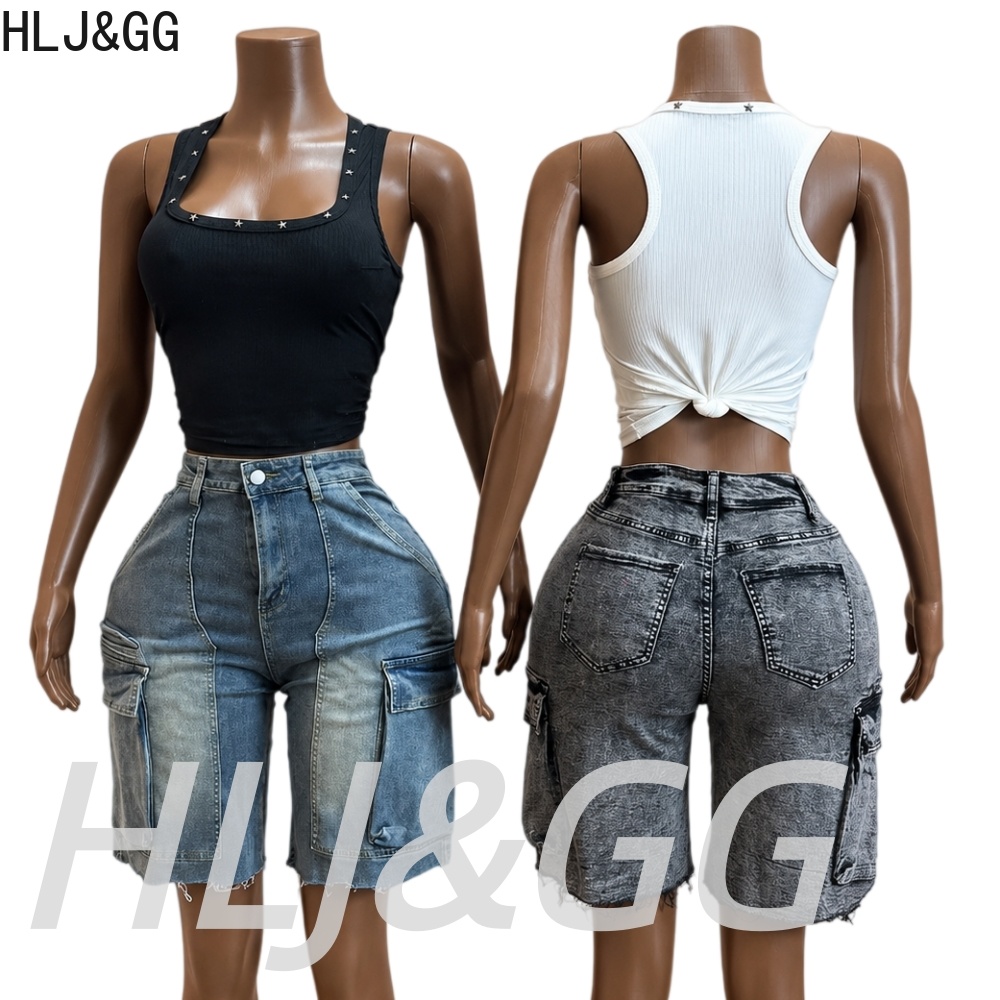 HLJ&GG Modne jeansowe szorty z – Women Fashion Jeans Top recenzja i cena