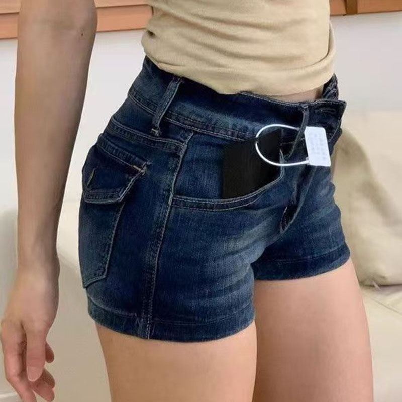 Damskie granatowe szorty jeans – Denim Shorts Women recenzja i cena