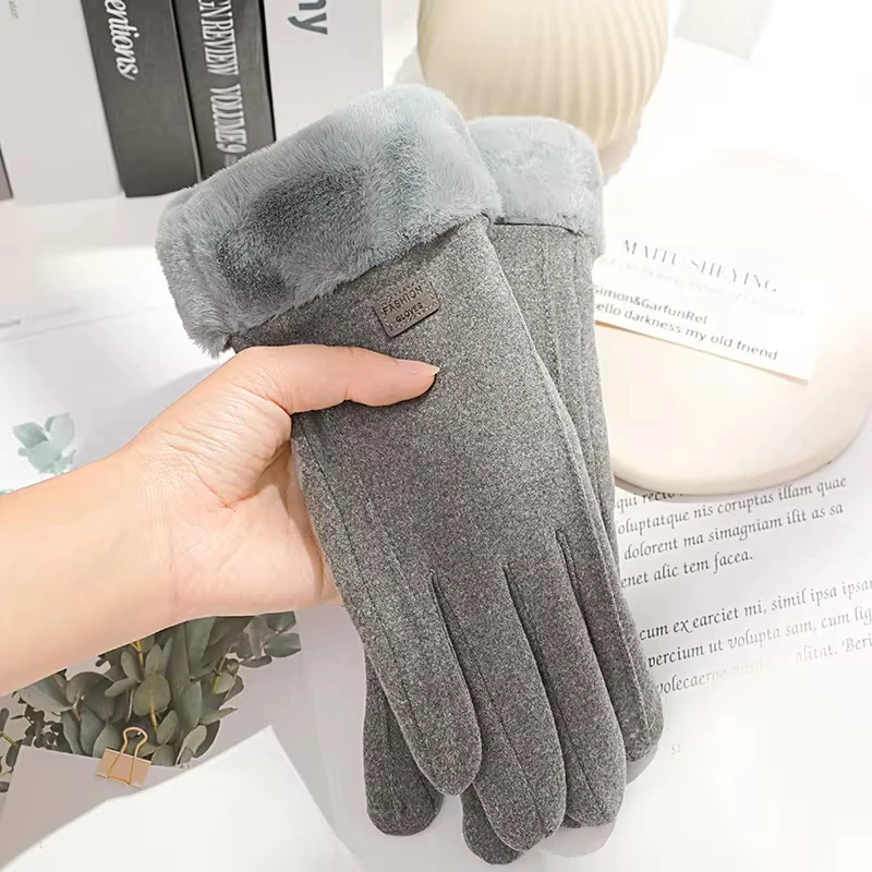 Damskie zimowe grube pluszowe  – Women Fashion Gloves recenzja i cena