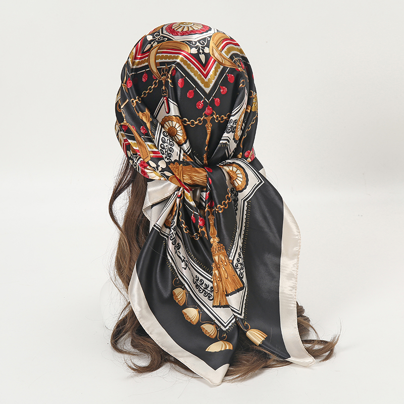 Satynowa kwadratowa chusta dam – Women'S Fashion Headbands recenzja i cena