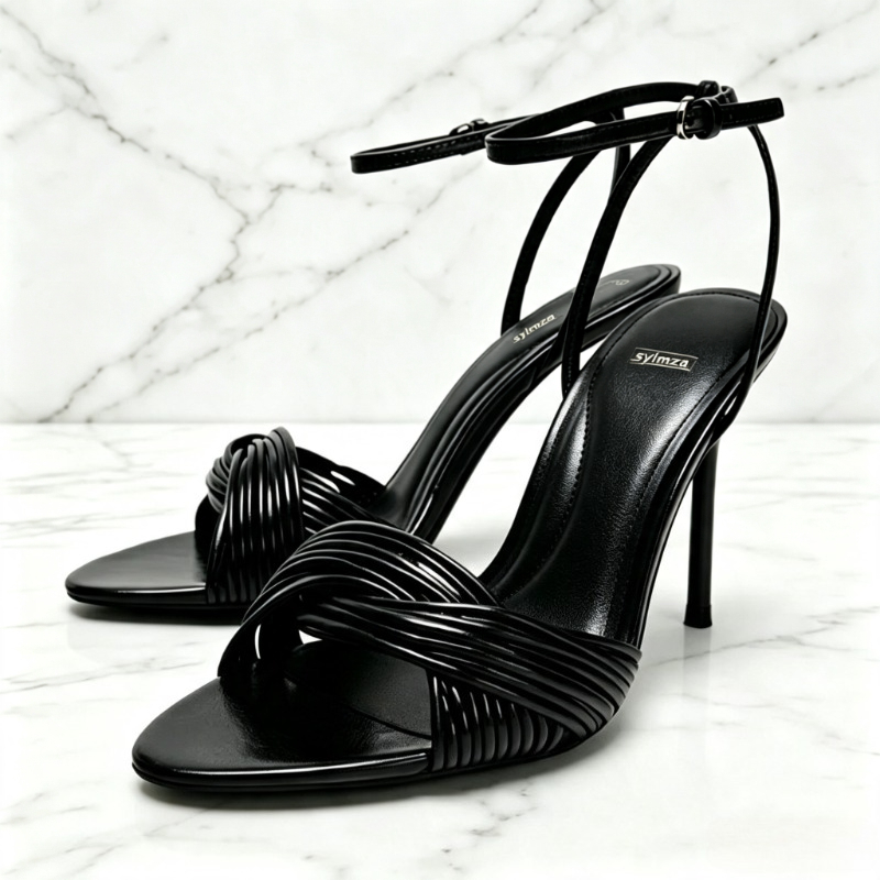 Sandały na szpilce z paskami z – Women'S Fashion Brand Shoes recenzja i cena