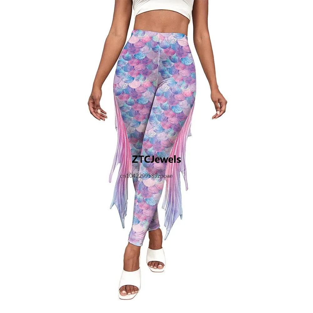 Legginsy z nadrukiem łusek syr – Women'S Fashion Leggings recenzja i cena