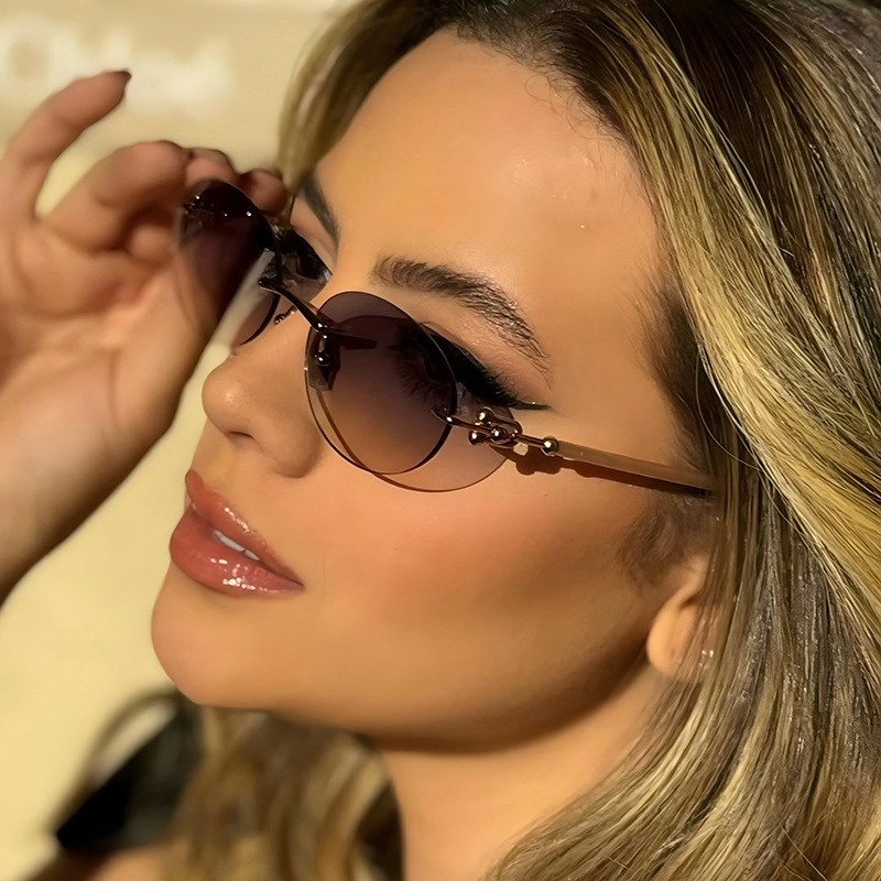 Nowe Metalowe Bezramkowe Owaln – Women'S Fashion Reading Glasses recenzja i cena