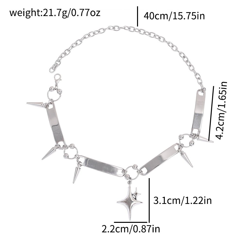 Punkowy choker z nitami, biżut – Women Fashion Necklace recenzja i cena