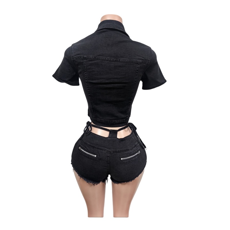 Seksowne dżinsowe komplety dwu – Women Fashion Jeans Top recenzja i cena