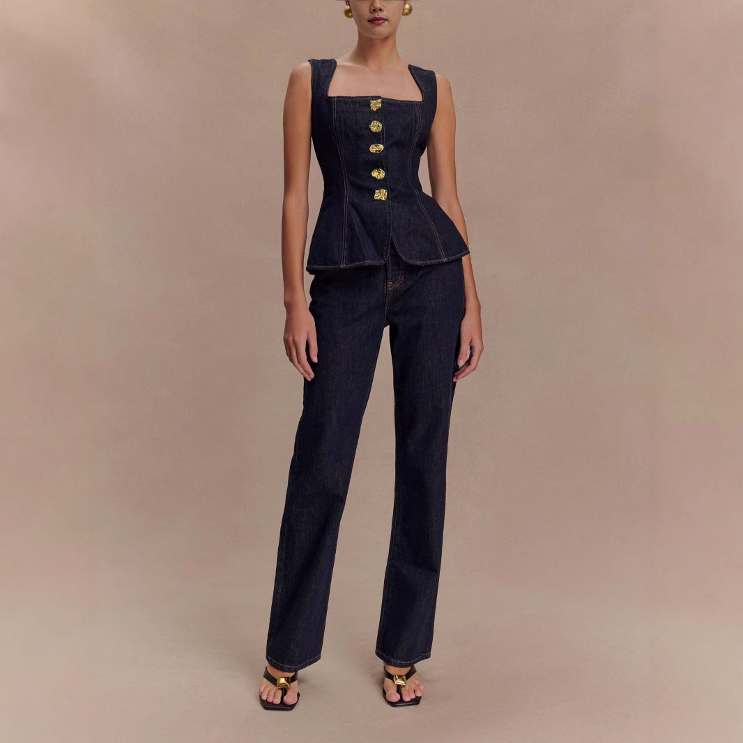 Letnie komplety damskie z deni – Women Fashion Jeans Top recenzja i cena