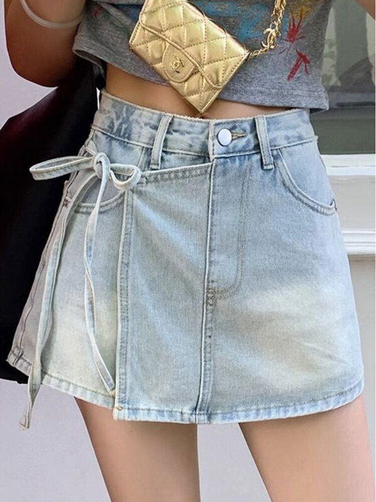 Damskie dżinsowe spódnico-spod – Denim Shorts Women recenzja i cena