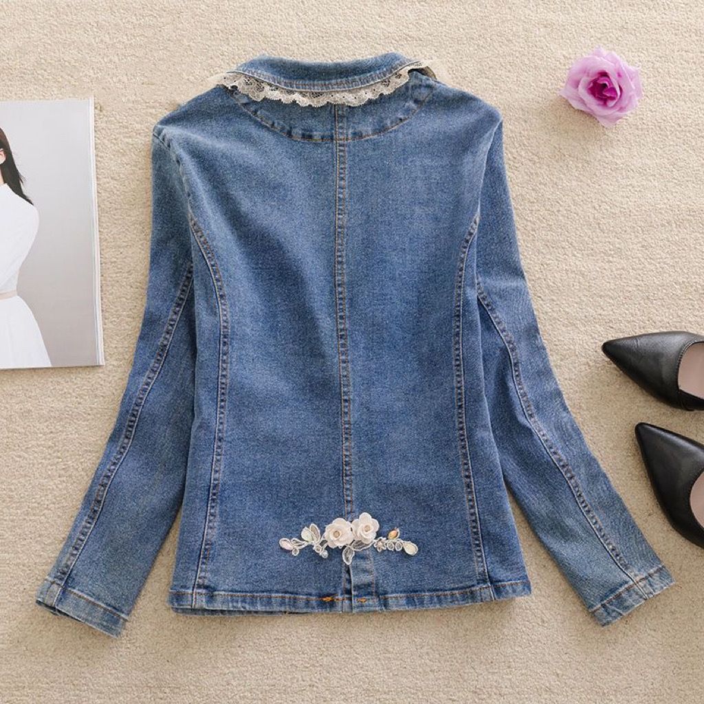 Kurtka jeansowa damska z przes – Women Fashion Jeans Top recenzja i cena