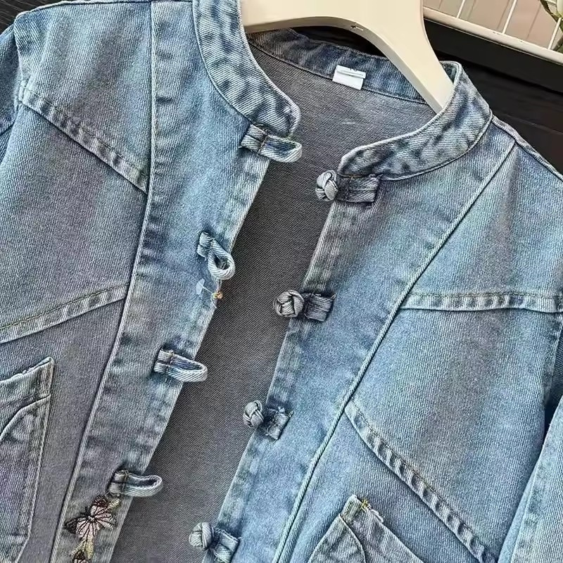 Damska kurtka jeansowa na wios – Women Fashion Jeans Top recenzja i cena