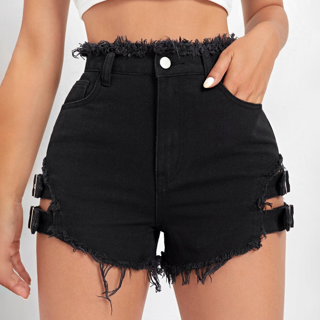 Damskie dżinsowe szorty z wyso – Denim Shorts Women recenzja i cena