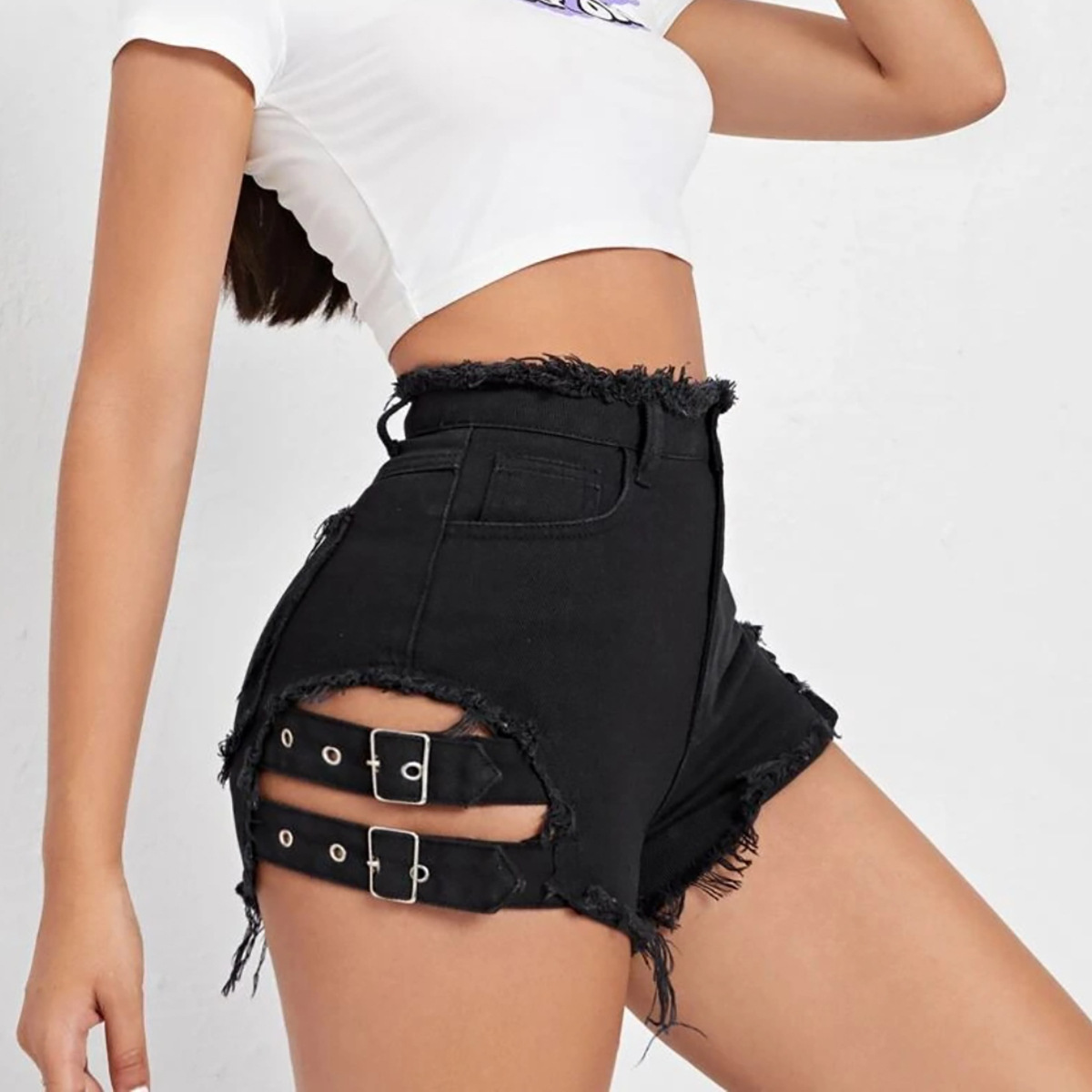 Damskie dżinsowe szorty z wyso – Denim Shorts Women recenzja i cena