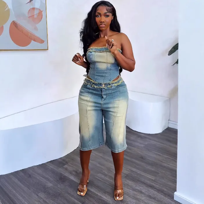 Europejskie i amerykańskie gar – Women Fashion Jeans Top recenzja i cena