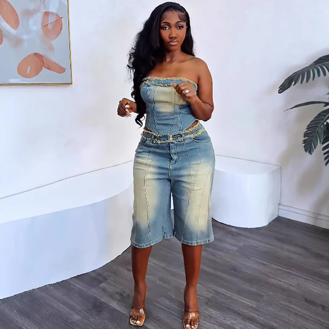 Europejskie i amerykańskie gar – Women Fashion Jeans Top recenzja i cena