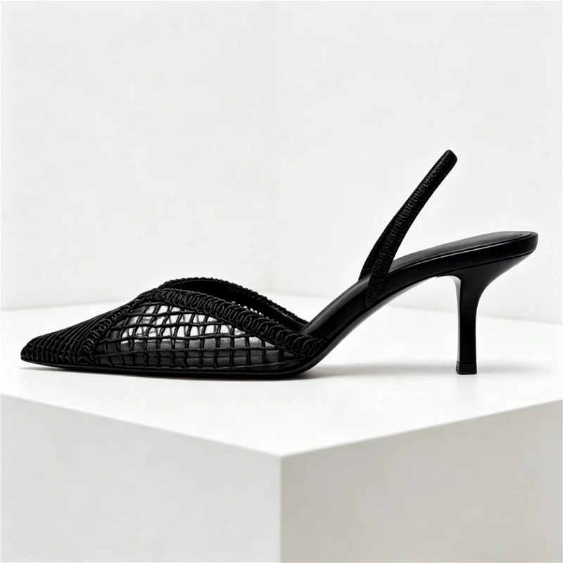 Sandały na obcasie z siateczki – Women'S Fashion Brand Shoes recenzja i cena
